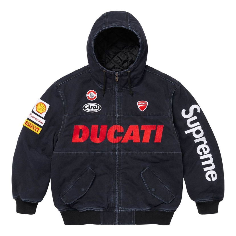 Bomber-takki Supreme Supreme DUCATI Hooded Racing Jacket Sininen | SUP-SS24-275