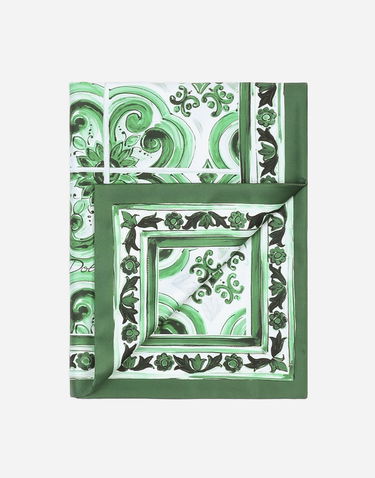 Asusteet Dolce & Gabbana Dolce & Gabbana Set of 2 Cotton Sateen Pillowcases with Green Tile Print Vihreä | TCES02TCAKFUV009, 2