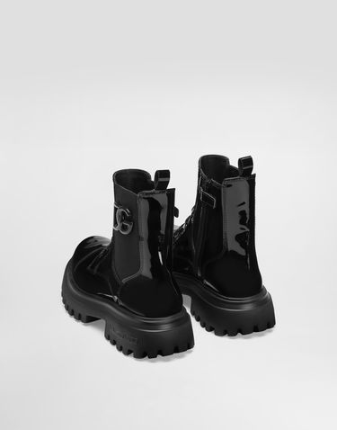 Asusteet Dolce & Gabbana Dolce & Gabbana Patent Leather Ankle Boots With Elastic Musta | D11360A9A8180999, 2