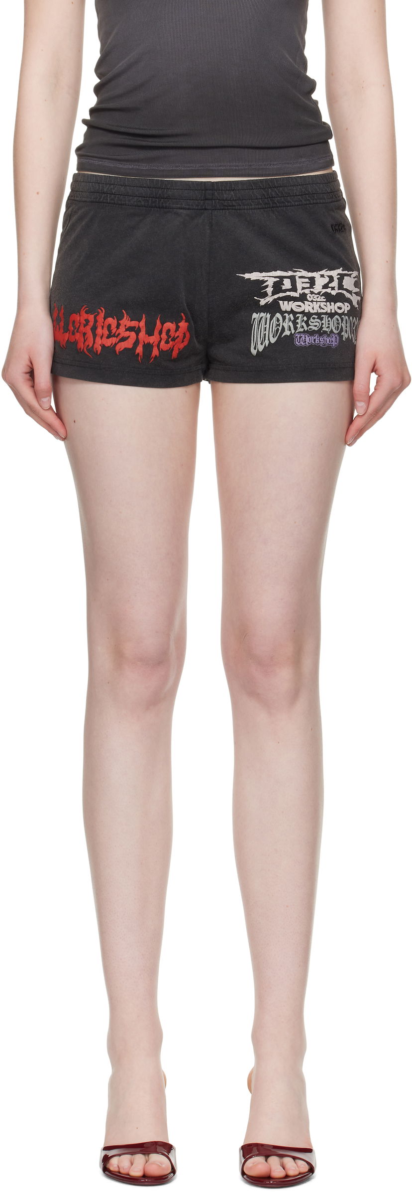 Shortsit 032C Telepresence Comfort Shorts Musta | S25-WRC-1171-050