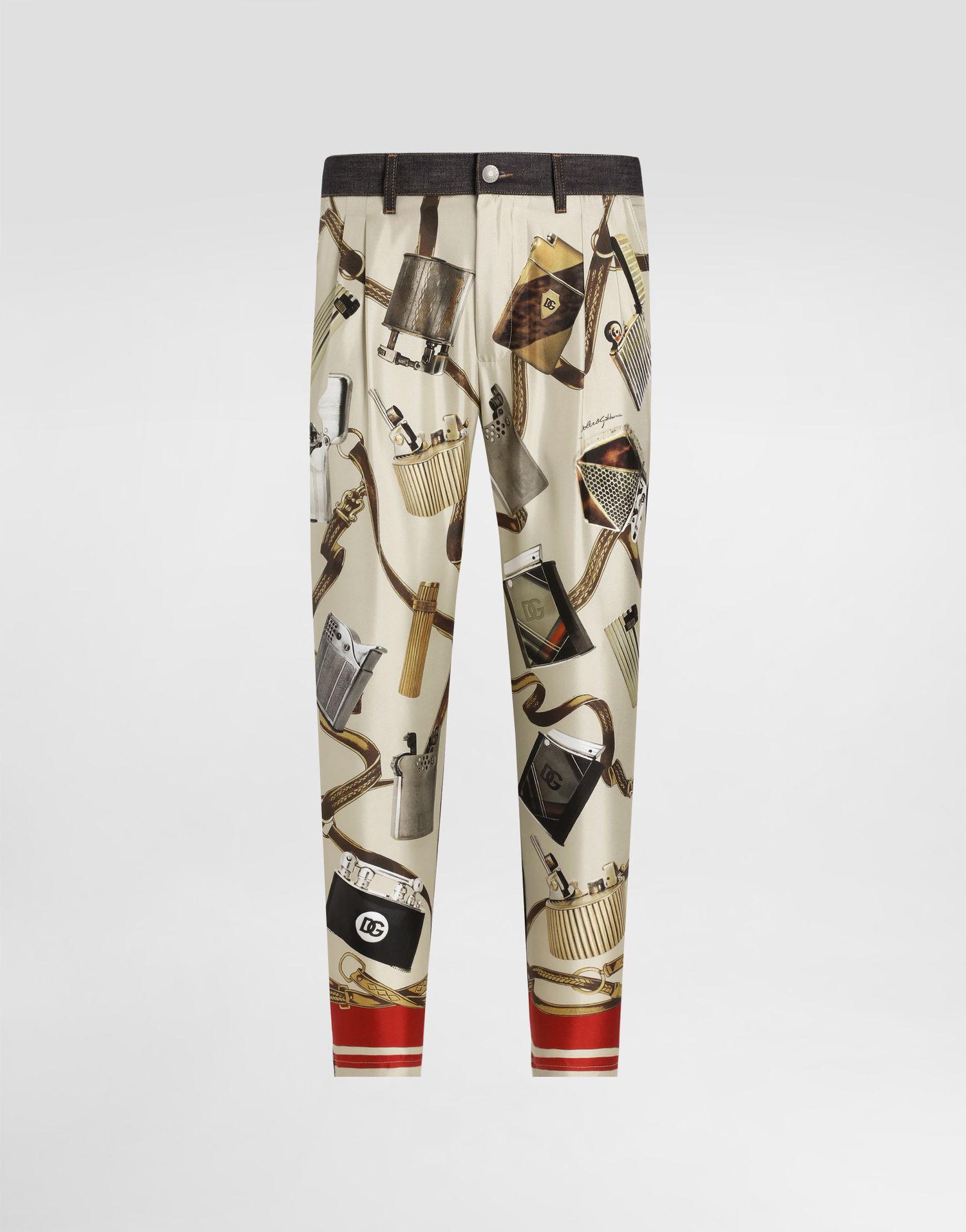 Jeans Dolce & Gabbana Dolce & Gabbana Loose Fit Jeans with Lighter Print Beige | GYK0ADG8MD8S9001, 0