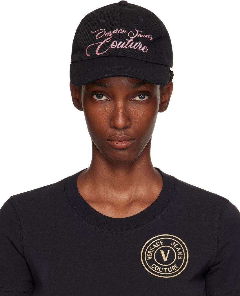Korkki Versace Versace Jeans Couture Logo Baseball Cap Musta | E79VAZK34_EZG391