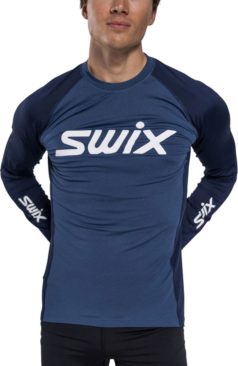 T-paita SWIX RaceX Dry Long Sleeve T-Shirt Sininen | 10097-23-75404