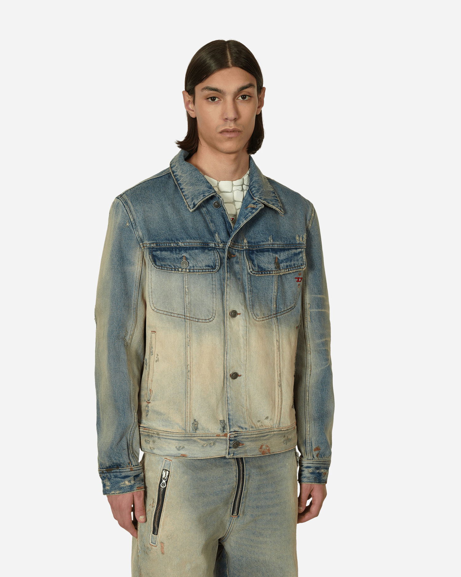 Takki Diesel Solarised Denim Trucker Jacket Monivärinen | A03885 01, 0