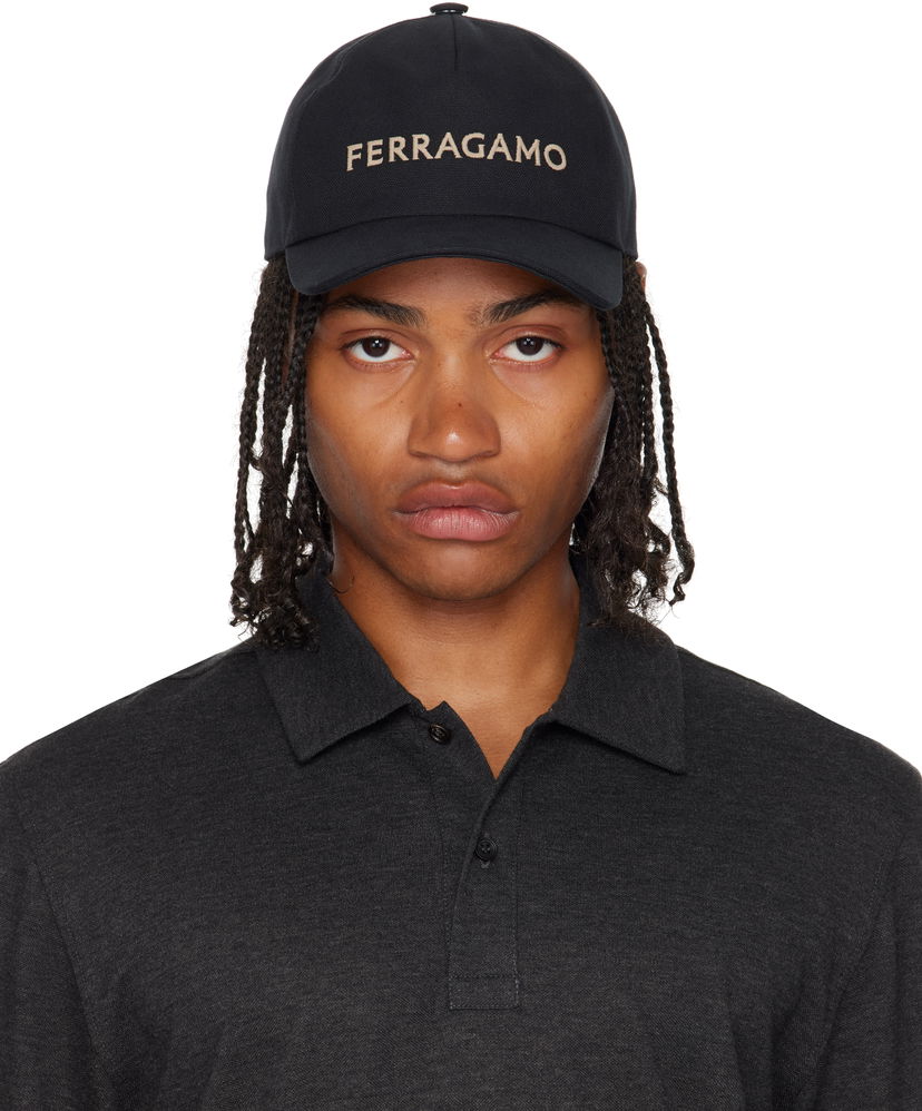 Korkki FERRAGAMO Ferragamo Core Signature Baseball Cap Musta | 783391