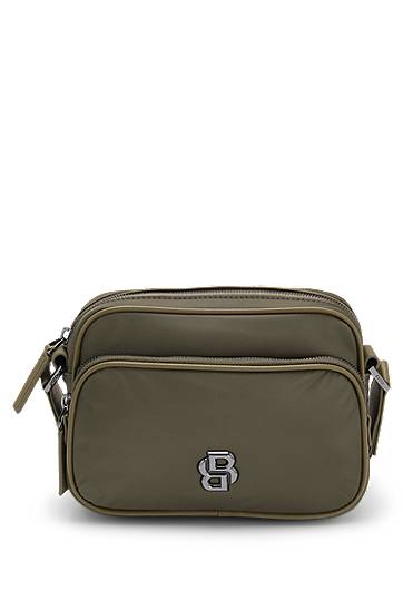 Käsilaukku BOSS SELECTED BY SHOHEI OHTANI Crossbody Bag with Double B Monogram Vihreä | 50516790