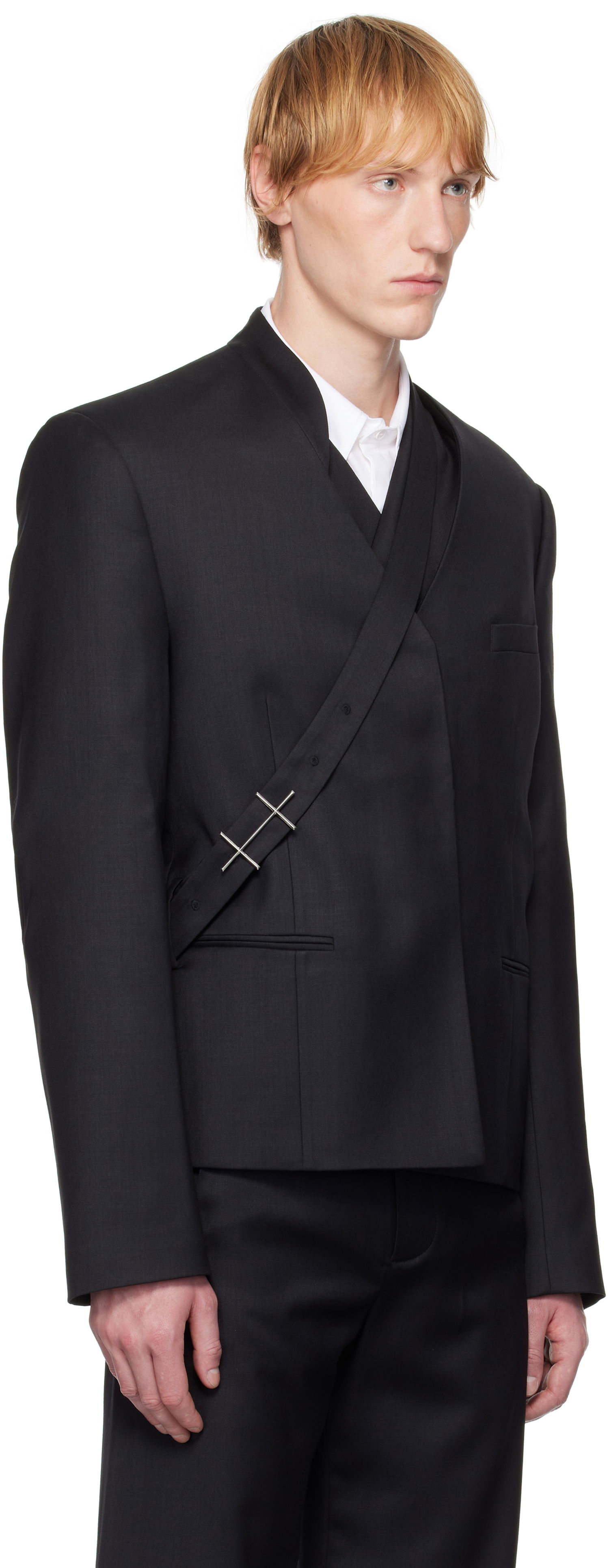 Takki HELIOT EMIL HELIOT EMIL Aegis Wrap Blazer Musta | SS25_M_04_045_BLK01_CO, 1