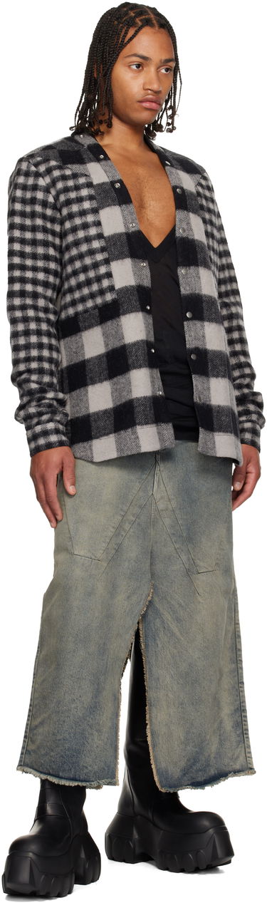 Paita Rick Owens Concordians Larry Fogpocket Plaid Flannel Overshirt with Snap Buttons Monivärinen | RU02E1757 WJPWMP, 3