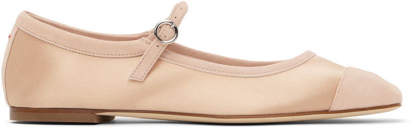 Asusteet Aeyde Aeyde Uma Satin Toe-Cap Ballerina Flats Vaaleanpunainen | A11-FL-RKLS08FL169-SS25-960-067