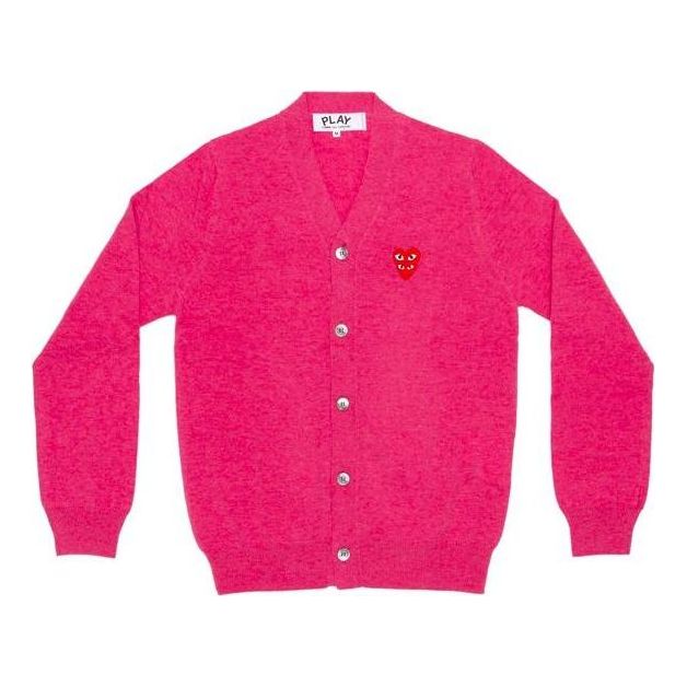 Villapaita Comme des Garçons PLAY Family Heart Cardigan Vaaleanpunainen | AZ-N076-051-4