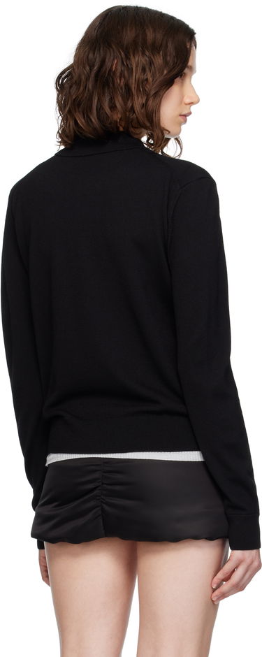 Poolopaita We11done We11done Wool Polo with Logo Patch Musta | WD-KT2-25-680-W-BK, 2