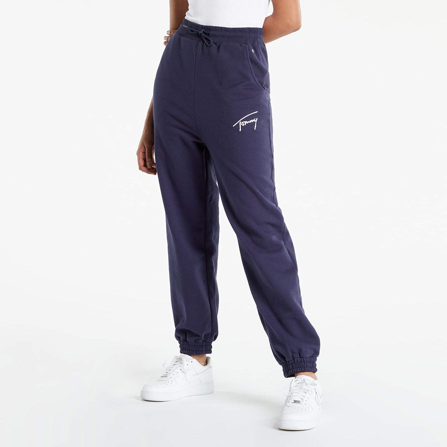 Verryttelyhousut Tommy Hilfiger Signature Sweatpants Tummansininen | DW0DW11886 C87, 0