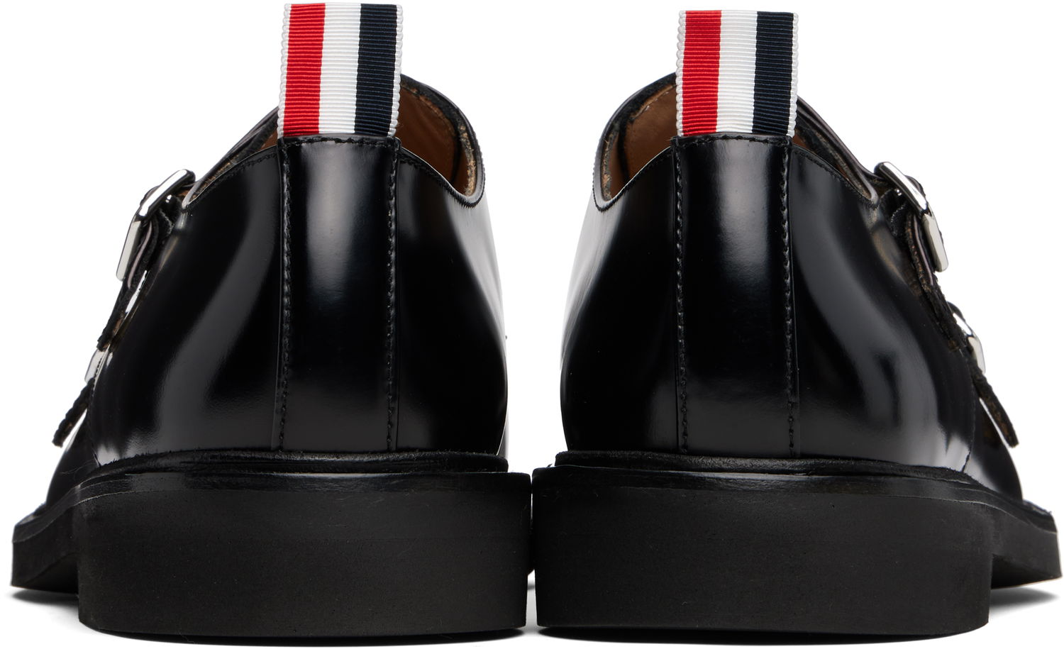 Vaatteet Thom Browne Thom Browne Soft Spazzolato Double Monk Strap Shoes Musta | MFG018C-L0043, 1