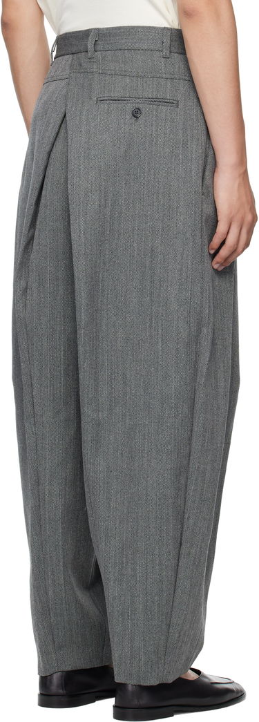 Housut HED MAYNER Hed Mayner Pleated Wide-Leg Wool Trousers Harmaa | HMMB30042A-HB103, 2