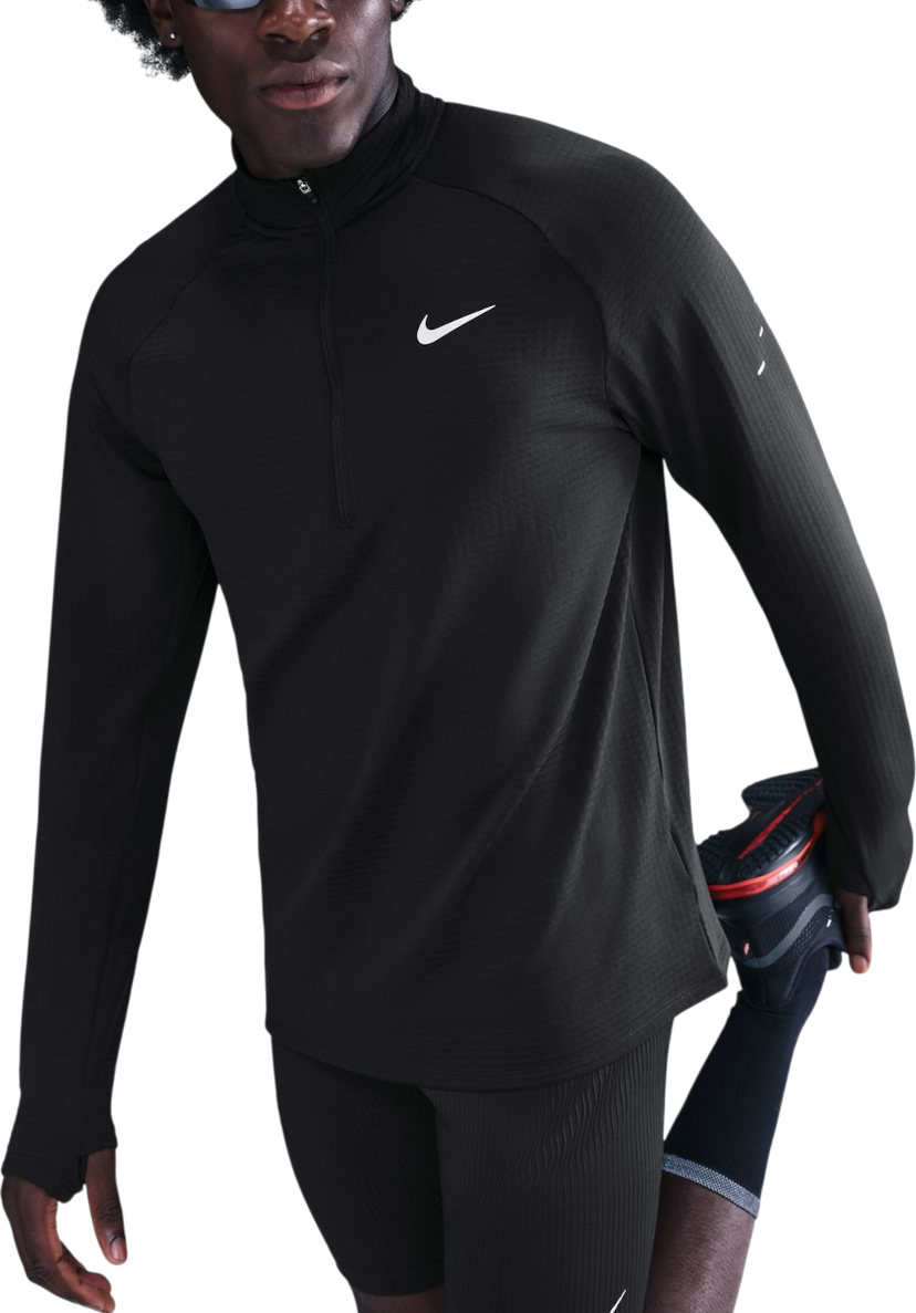T-paita Nike Stride Running Top Half-Zip Musta | hv2707-010