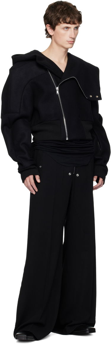 Bomber-takki Rick Owens Rick Owens Concordians Cropped Hooded Flight Bomber Jacket Musta | RU02E1761 WSF, 4