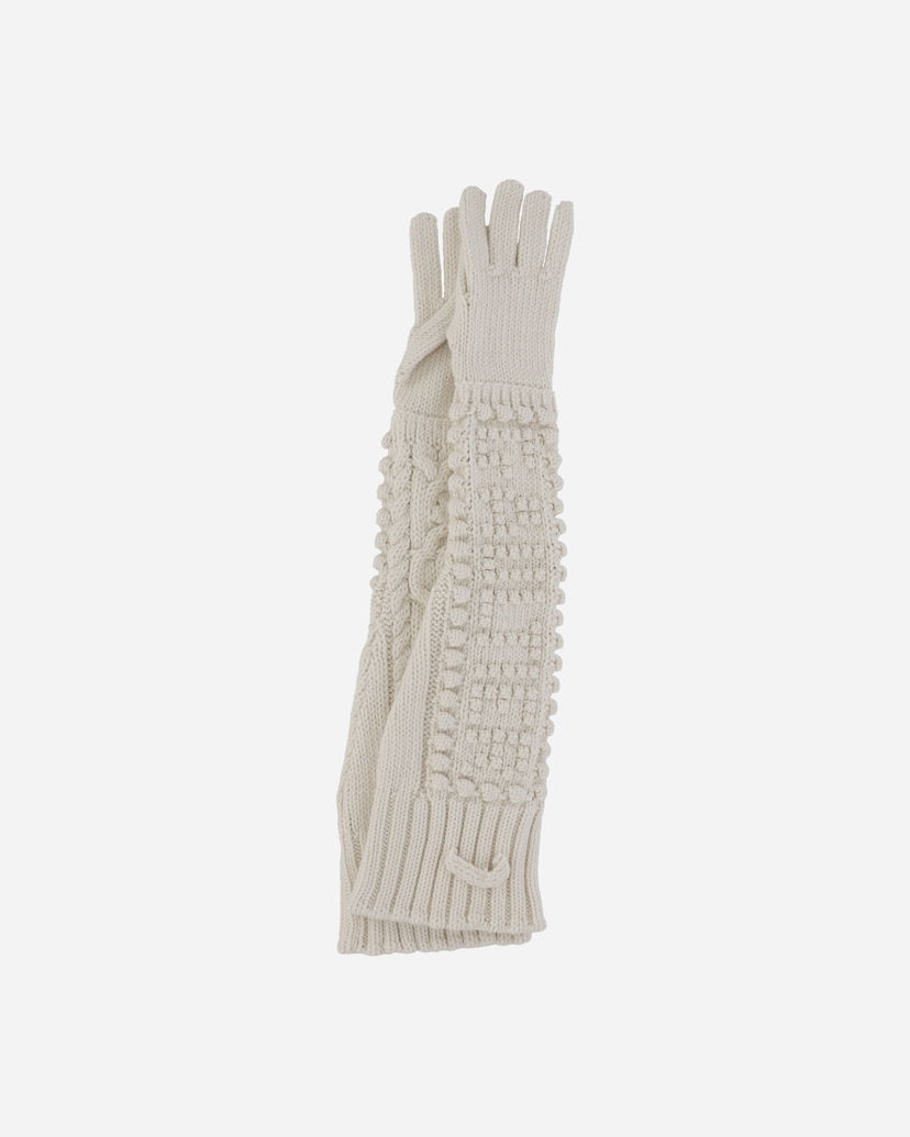 Käsineet Jean Paul Gaultier Long Knitted Gloves Beige | 2431FGN009-M080 64