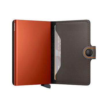 Lompakko Secrid Miniwallet - Matte - Truffle & Orange Musta | MM-Truffle-Orange, 1