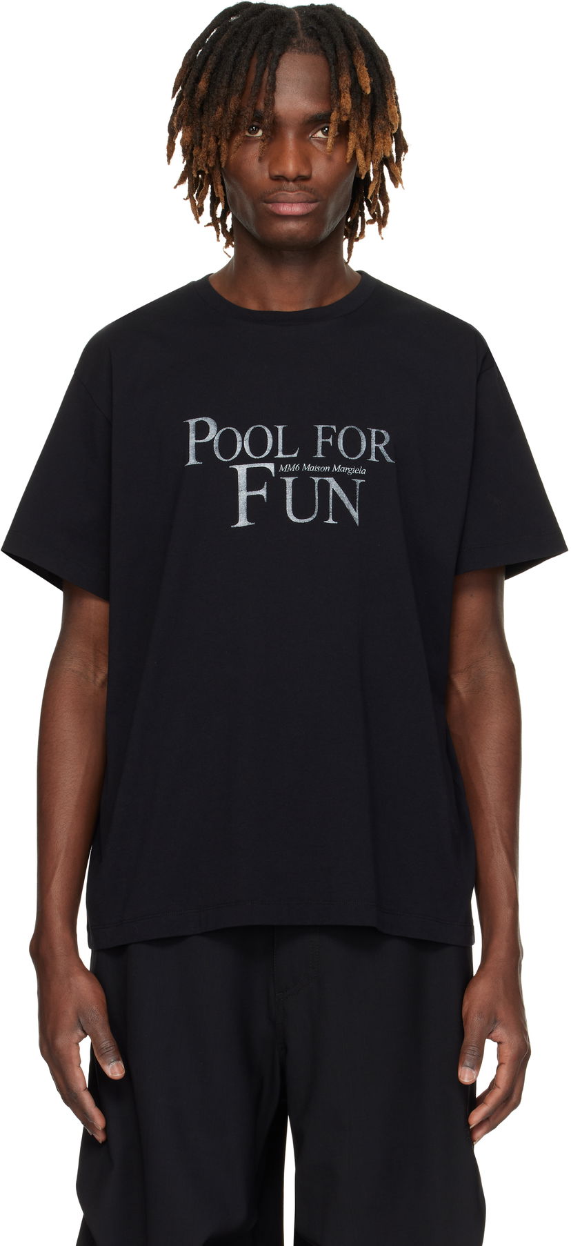 T-paita Maison Margiela MM6 Maison Margiela 'Pool For Fun' T-Shirt Musta | SH0GC0044 S24312