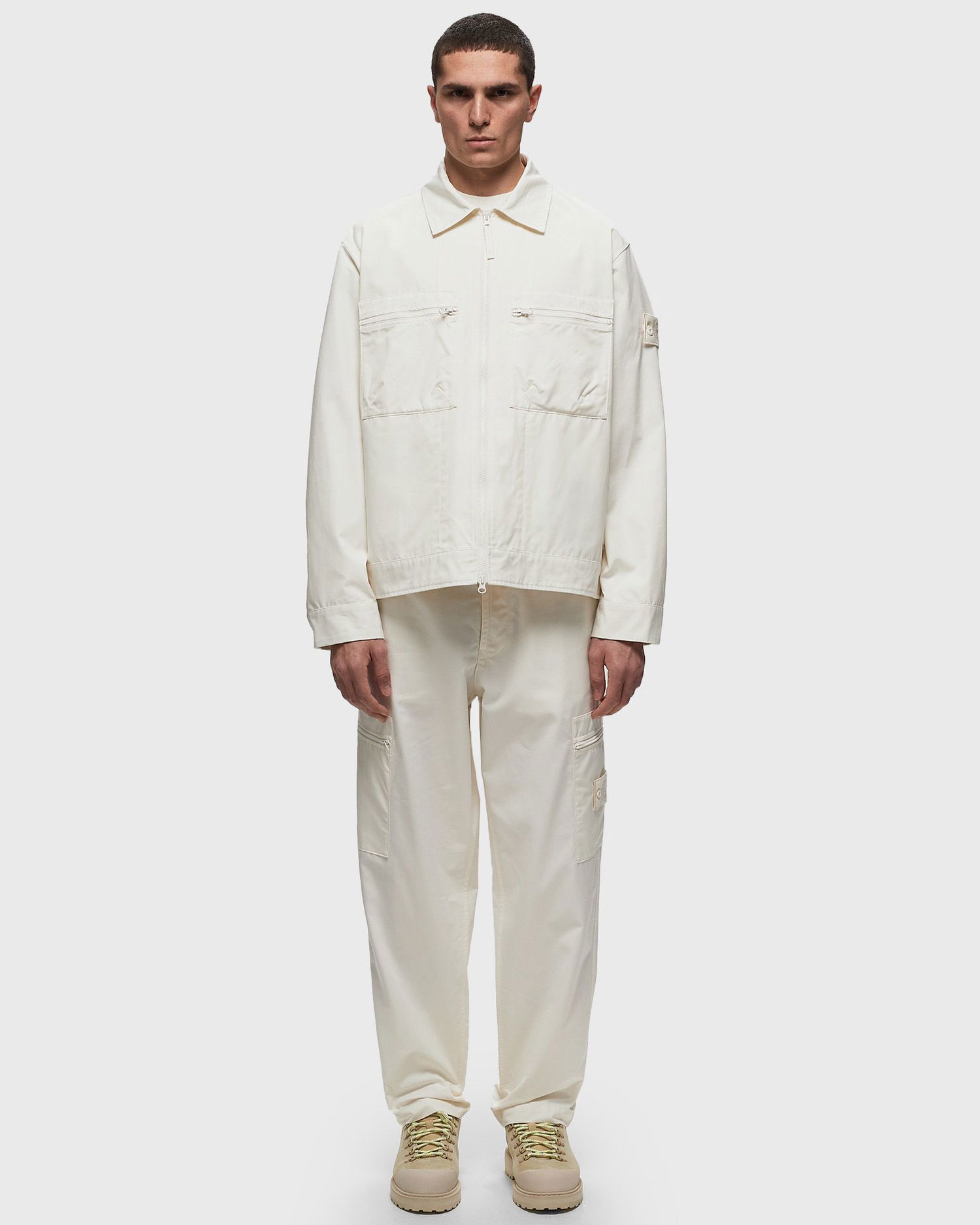 Takki Stone Island Patch Jacket Valkoinen | 8015432F1, 1