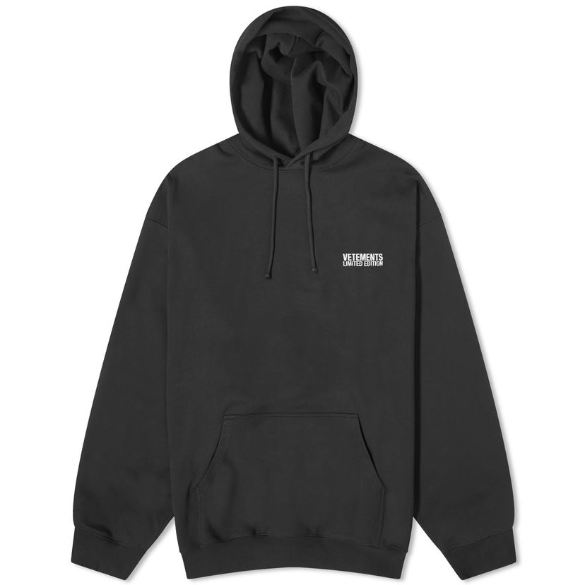 Huppari VETEMENTS Embroidered Logo Hoodie Musta | UE64HD300B