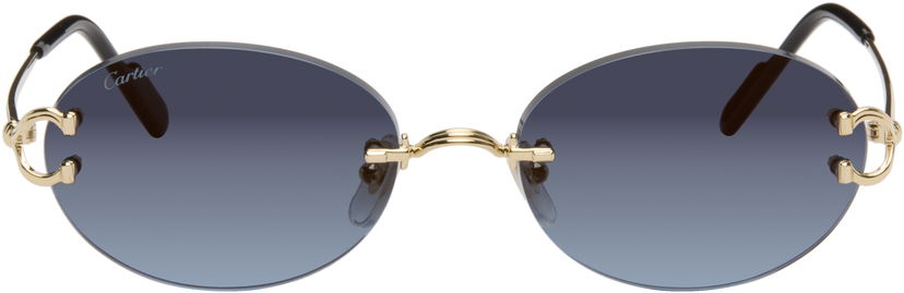 Aurinkolasit Cartier C de Cartier Rimless Oval Gradient Sunglasses Sininen | CT0551S-002