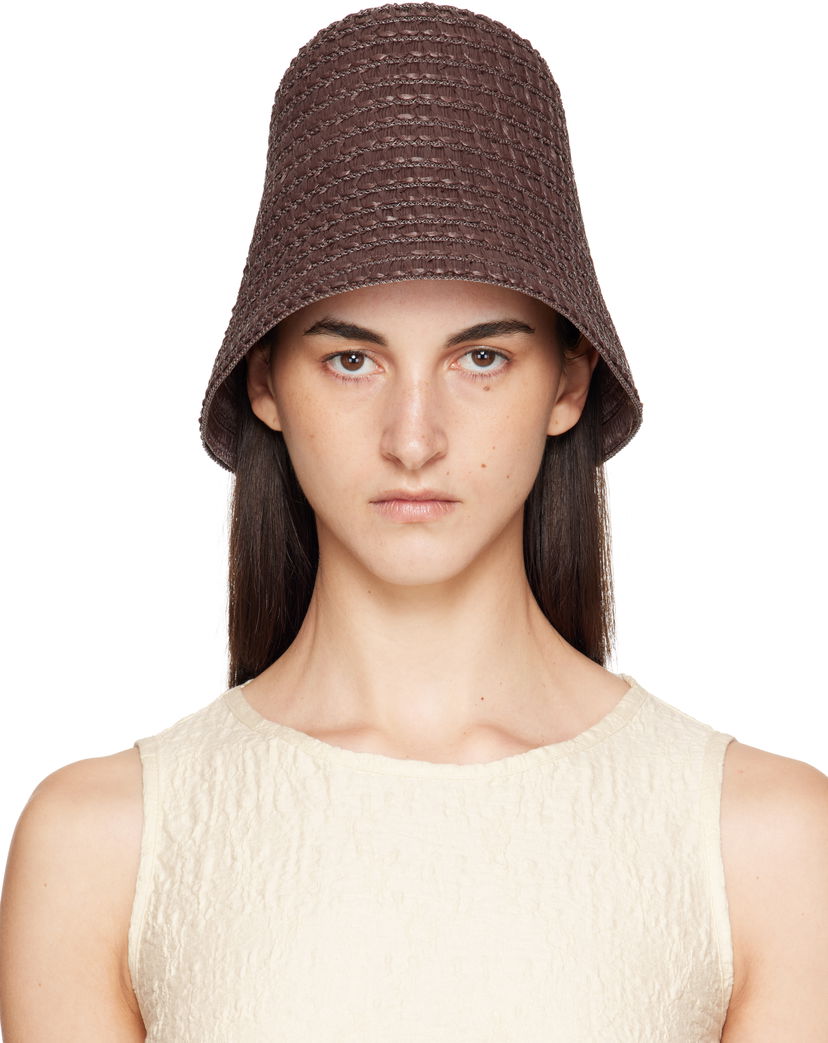 Hattu Max Mara Max Mara Wainer Woven Beach Hat Ruskea | 2514571052600