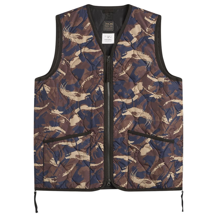 Liivi TAION Military V-Neck Zip Down Vest Paint Camouflage Monivärinen | TAION-001ZML-1-PCA