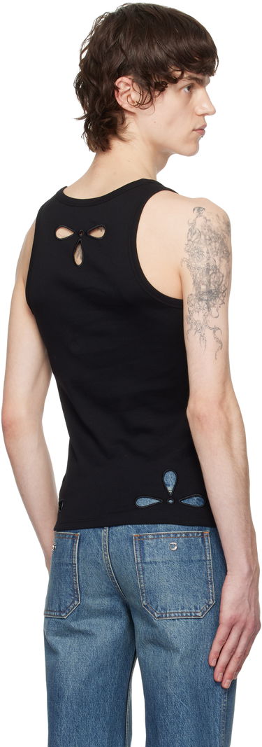 Tankkitoppi Coperni Coperni Petal Embroidered Tank Top Musta | COPJS123F5012MEN, 2