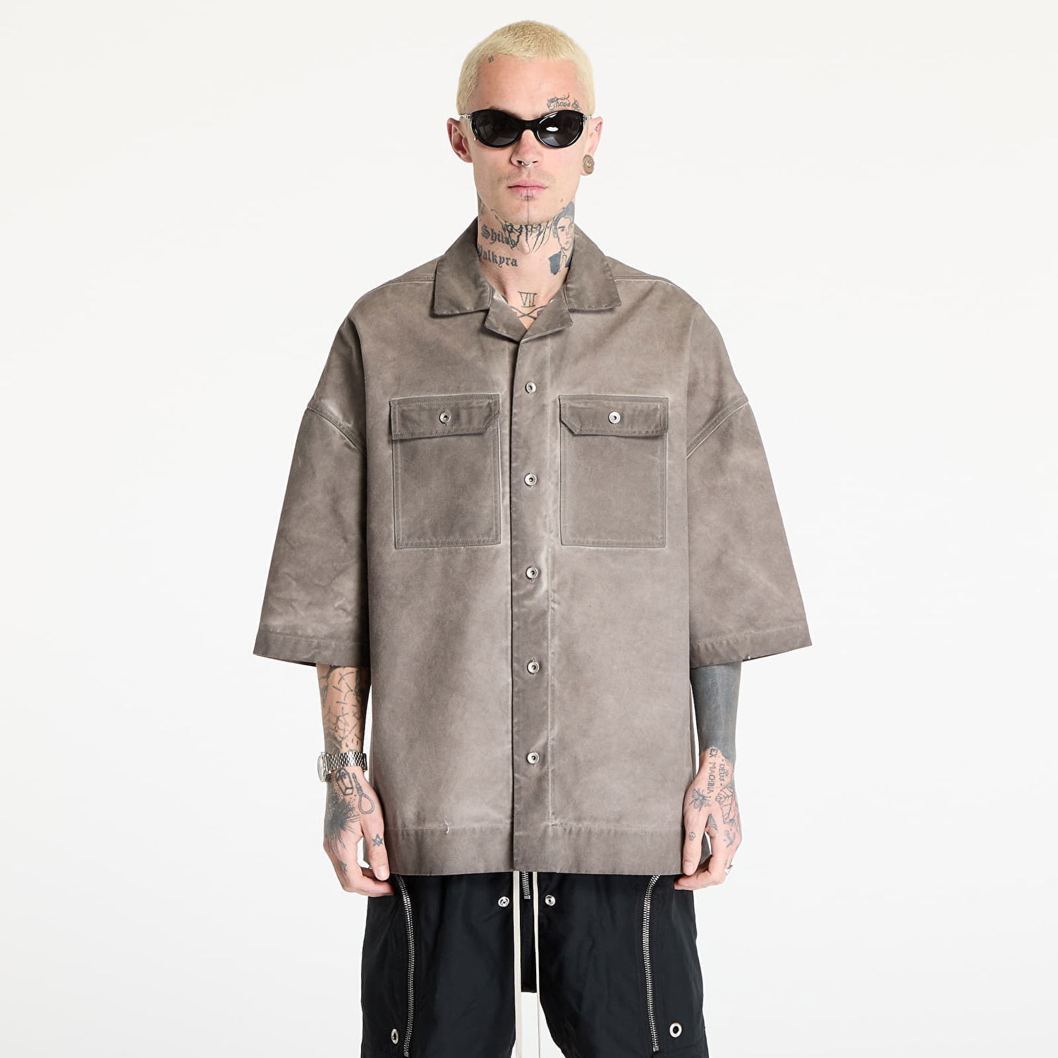 Paita Rick Owens Rick Owens DRKSHDW Magnum Tommy Shirt Harmaa | DU01E3290 CVS 34, 0