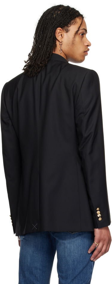 Takki Dolce & Gabbana Dolce&Gabbana Single-Breasted Wool & Silk Blazer with Patch Musta | G2LK0ZFU3H1, 2