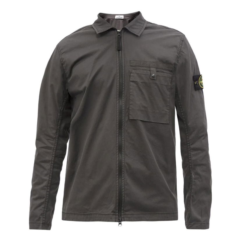 Paita Stone Island Supima Cotton Shirt Jacket Vihreä | 761512619-V0065