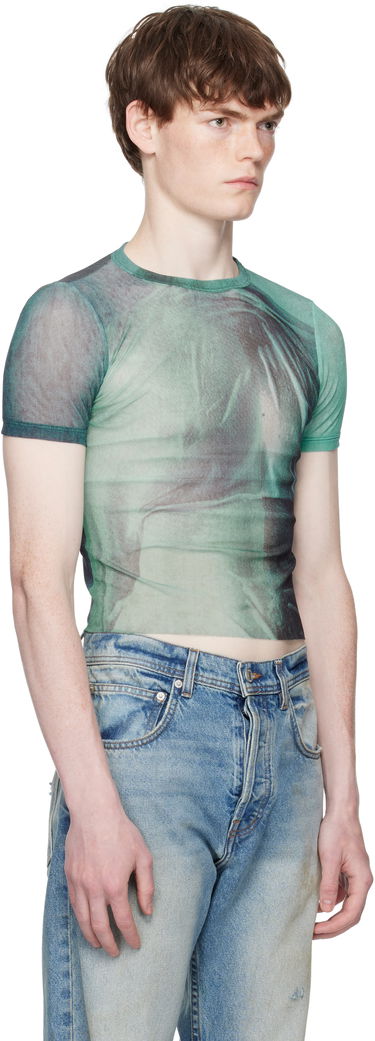 T-paita Jean Paul Gaultier Jean Paul Gaultier 'The Water' Baby Tee Vihreä | 25/03-W-TO313-M004P-5557, 4
