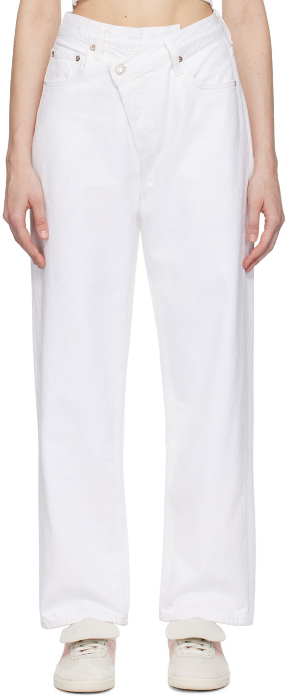 Jeans AGOLDE Criss Cross Upsized Jeans Valkoinen | A097B-1183