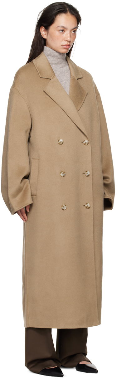 Takit Loulou de Saison Loulou de Saison Borneo Double-Breasted Long Coat Valkoinen | BORNEO, 4