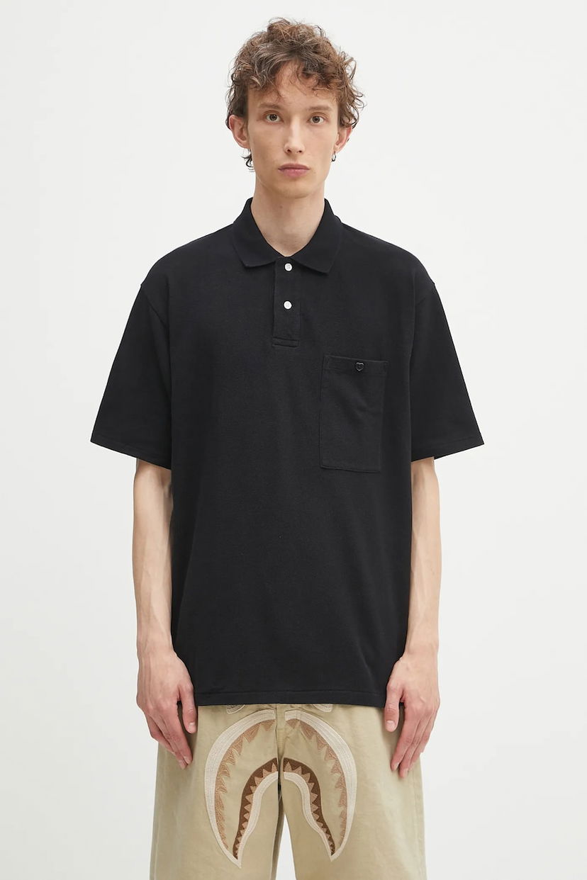 Poolopaita Human Made Human Made Pocket Polo Shirt Musta | HM29CS025