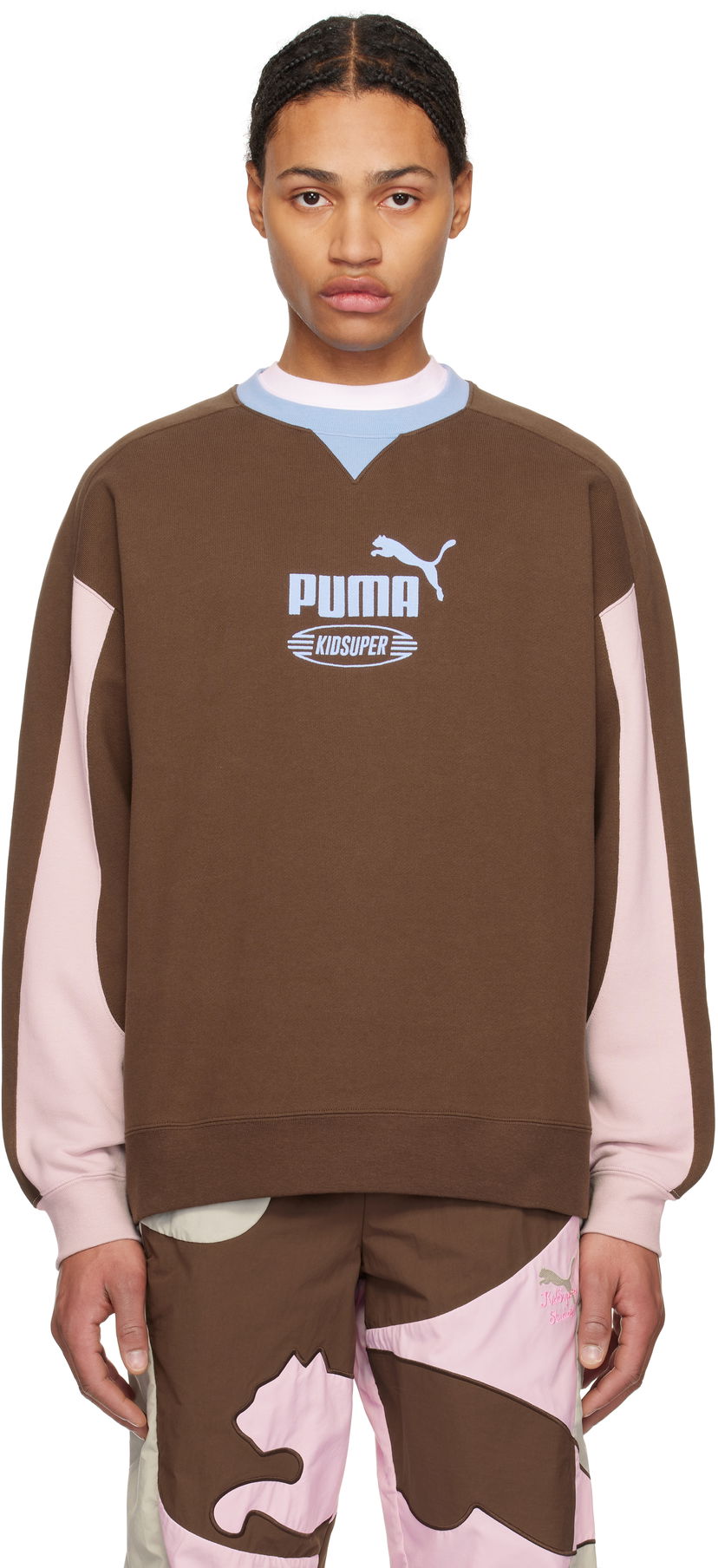 Villapaita KidSuper KidSuper Studios King Crew Sweatshirt Ruskea | 62670065