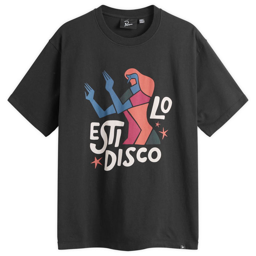 T-paita By Parra Parra El Stilo Disco T-Shirt, Size Large Musta | 54210-BLK