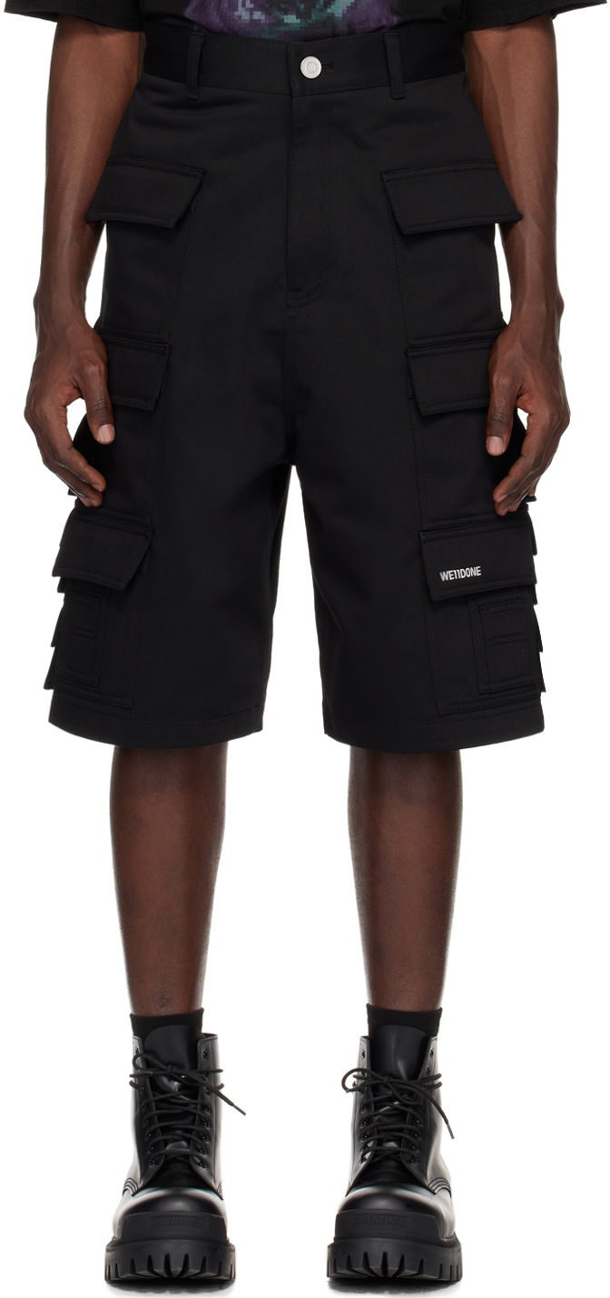 Shortsit We11done We11done Flap Pocket Shorts Musta | WD-PT1-24-218-M-BK