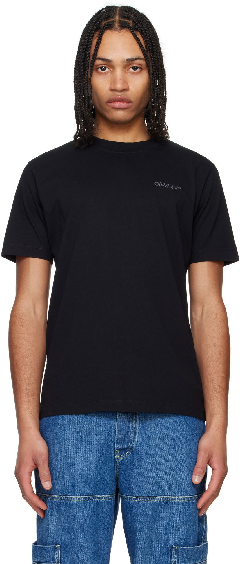 T-paita Off-White Off-White Bookish Slim T-Shirt Musta | OMAA027C99JER01C1011