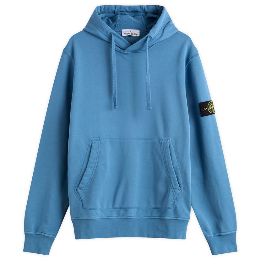 Huppari Stone Island Organic Cotton Fleece Popover Hoodie, Size Large Sininen | K2S156100062-V002B