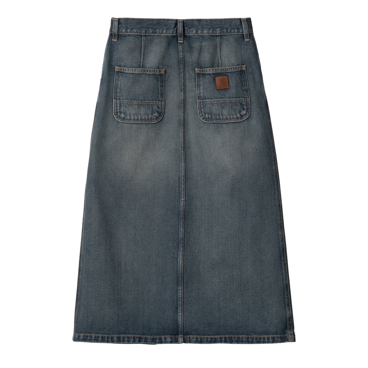 Hame Carhartt WIP Worn Wash Button-Front Denim Midi Skirt Sininen | I034647_8, 1