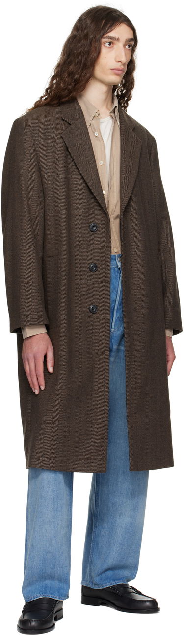 Takit BOSS Hugo Regular Fit Concealed Closure Coat Ruskea | 50542695, 3
