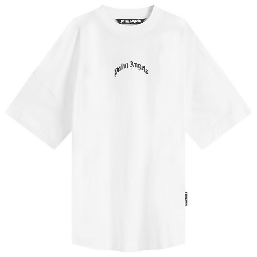 T-paita Palm Angels Curved Logo T-Shirt Valkoinen | PMAA002S25JER0010310