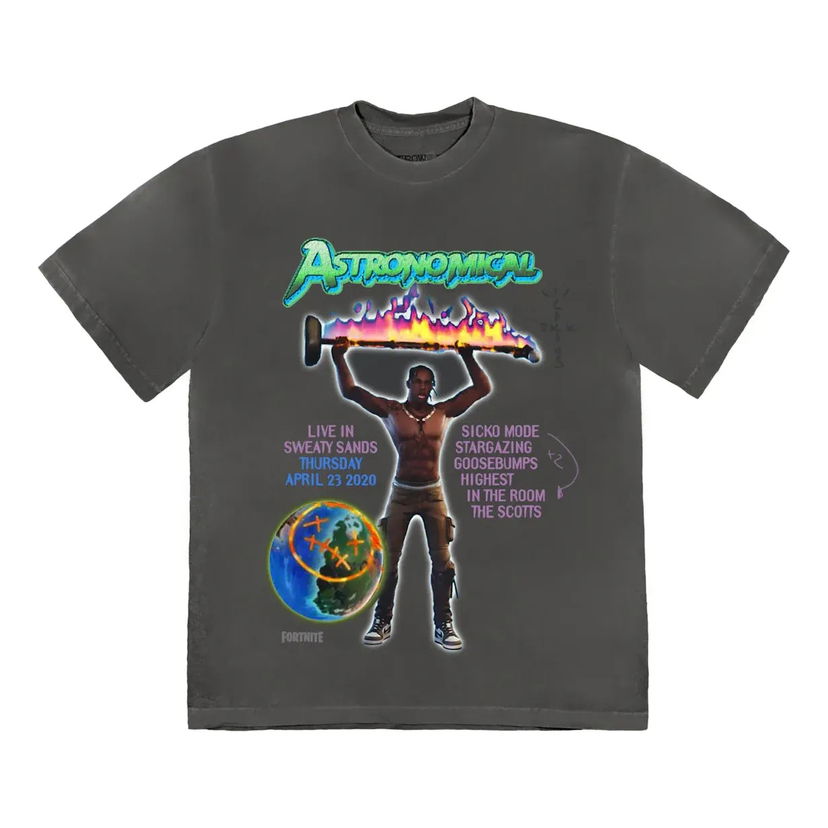T-paita Cactus Jack by Travis Scott Travis Scott Astronomical T-Shirt Harmaa | CJFN-SS11