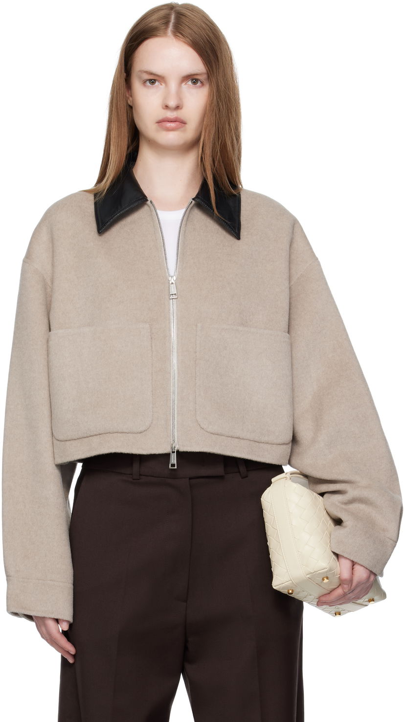 Takki Nanushka Nanushka Phebe Cropped Jacket Beige | NW25PFJK12392