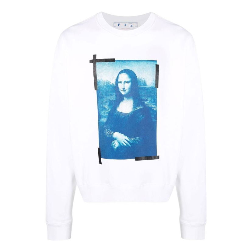 Huppari Off-White Off-White Mona Lisa Graphic Sweatshirt Valkoinen | OMBA058C99FLE0030145