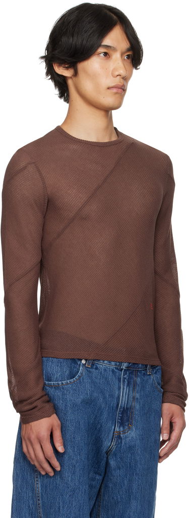 T-paita Eckhaus Latta Eckhaus Latta Spiral Long Sleeve T-Shirt Ruskea | 1107-EL-PF25-W, 1