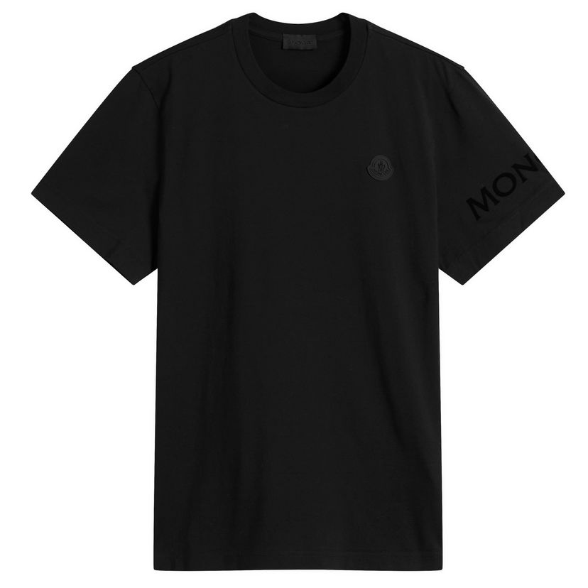 T-paita Moncler Short Sleeve Cotton T-Shirt Musta | 8C000-39-89AYW-999