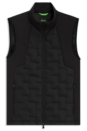 Liivi BOSS BOSS Down Gilet with Logo Pattern Musta | 50541053